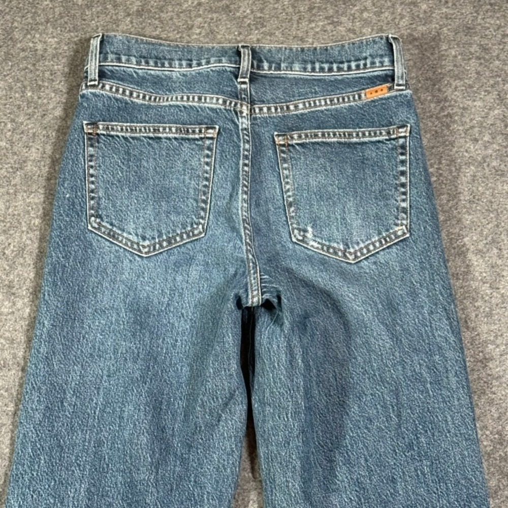 AYR The Secret Sauce Wide Leg Distressed Jeans Medium Wash Blue Size 26 Made LA - Picture 5 of 12